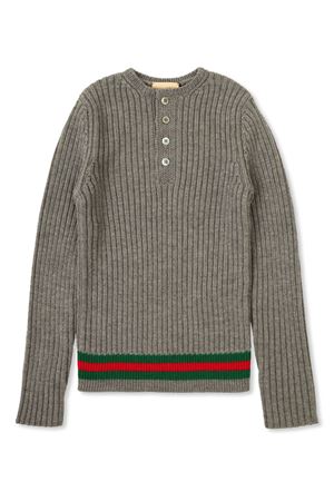 grey cotton jumper GUCCI KIDS | 785284XKD2W1127